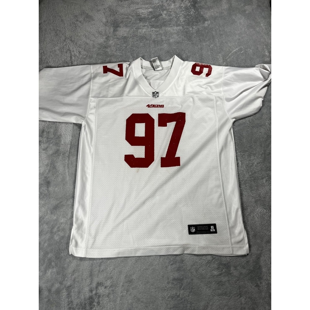 NFL PRO LINE Nick Bosa 49ers Jersey #97 Size Large White
